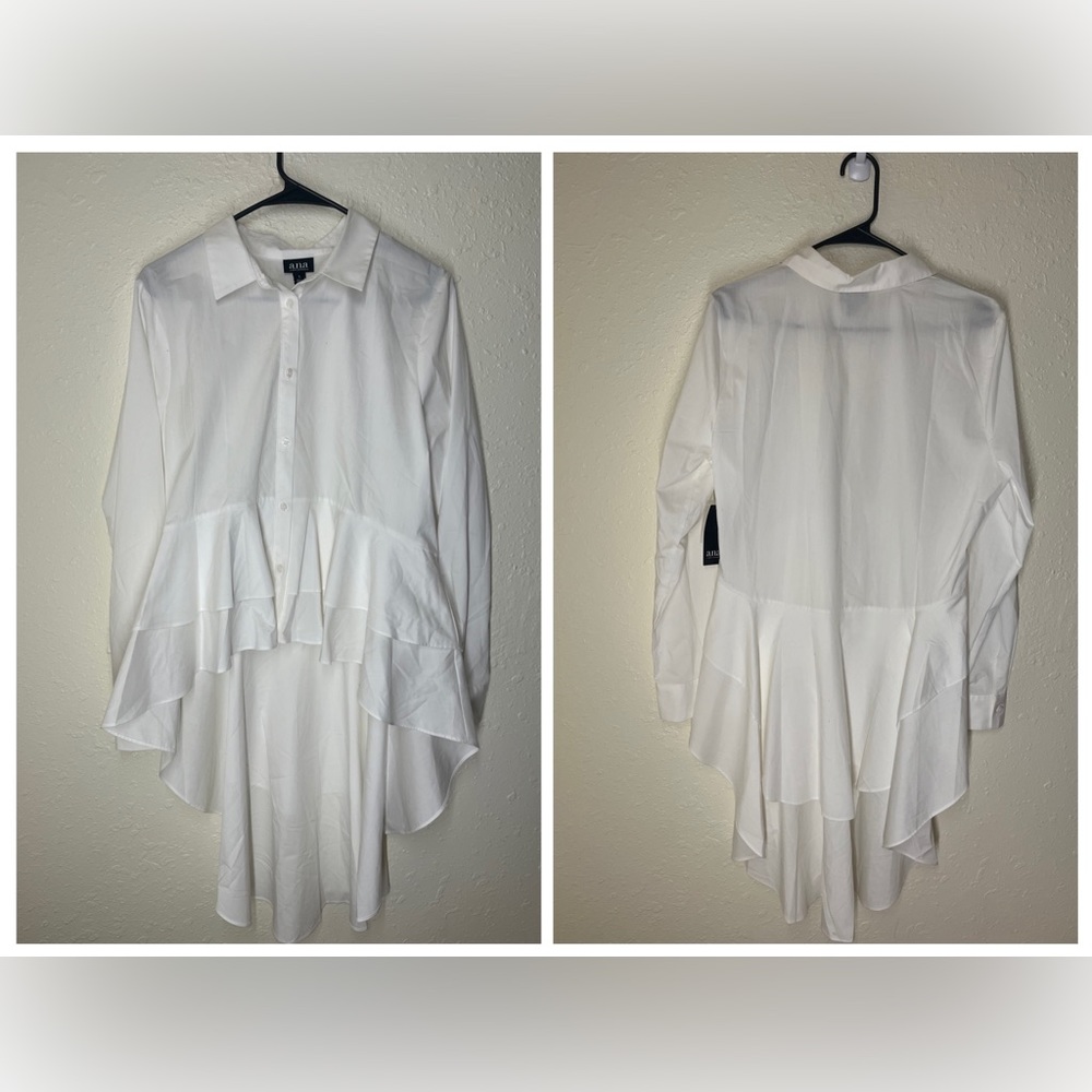 Collared high-low shirt/dress